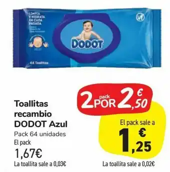 Carrefour Market Toallitas recambio dodot azul oferta