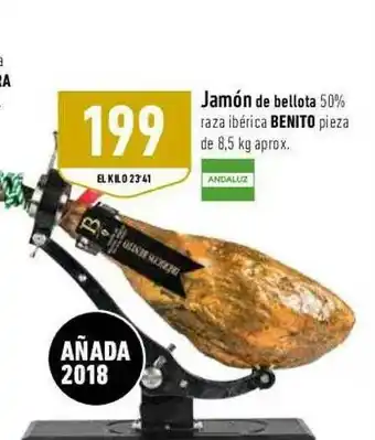 Supermercados Deza Jamón De Bellota 50% Raza Ibérica Benito oferta