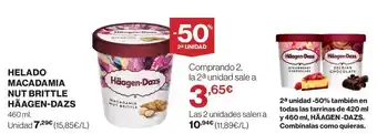 El Corte Inglés Häagen-dazs - helado macadamia nut batible oferta