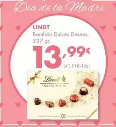 Supermercados Lupa Lindt - bombón dulces deseos oferta