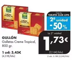 Supermercados Lupa Gullón - galletas creme tropical oferta