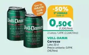 Supermercados Lupa Voll-damm - cerveza oferta
