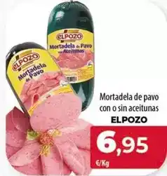 SPAR Lanzarote Elpozo - mortadela de pavo con o sin aceitunas oferta