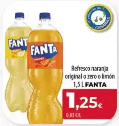 SPAR Lanzarote Fanta - refresco naranja original o zero o limón oferta