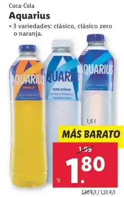 Lidl Coca-cola - aquarius oferta