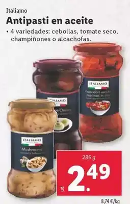 Lidl Italiamo - antipasti en aceite oferta