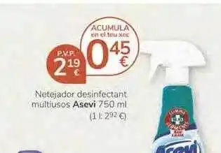 Supermercados Charter Asevi Netejador Desinfectant Multiusos 750ml oferta