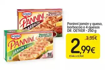 Dialprix DR. OETKER  Paninni jamón y queso, barbacoa o 4 quesos oferta