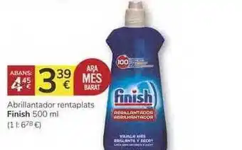 Supermercados Charter Finish Abrillantador Rentaplats 500ml oferta