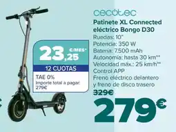 Carrefour CECOTEC Patinete XL Connected eléctrico Bongo D30 oferta