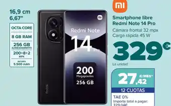Carrefour REDMI Smartphone libre Redmi Note 14 Pro oferta