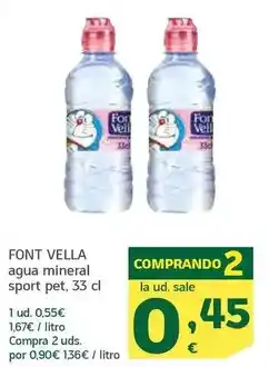 HiperDino FONT VELLA agua mineral sport pet oferta