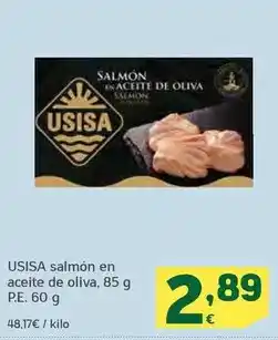 HiperDino USISA salmón en aceite de oliva oferta