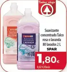SPAR Lanzarote Spar - suavizante concentrado talco rosa o lavanda oferta