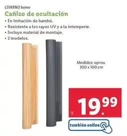 Lidl Livarno home - canizo de ocultacion oferta