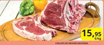 Supermercados MAS Chuleta de vacuno nacional oferta