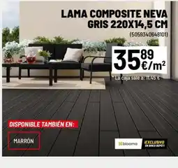 Brico Depôt Lama composite neva gris 220x14,5 cm oferta