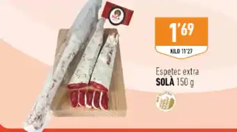 Supermercados Deza SOLÀ Espetec extra oferta