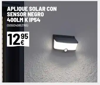 Brico Depôt Aplique solar con sensor negro 400lm k ip54 oferta