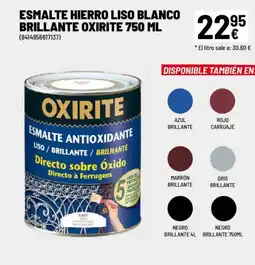 Brico Depôt OXIRITE Esmalte hierro liso blanco brillante oxirite oferta