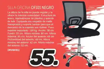 Mandatelo.com Silla oficina of101 negro oferta
