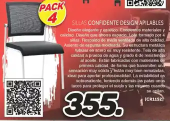 Mandatelo.com Sillas confidente design apilables oferta