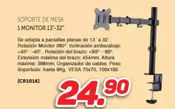 Mandatelo.com Soporte de mesa 1 monitor 13"-32" oferta