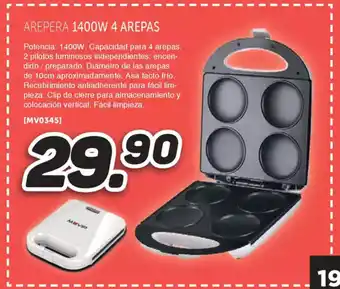 Mandatelo.com Arepera 1400w 4 arepas oferta