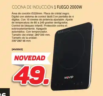 Mandatelo.com Cocina de inducción 1 fuego 2000w oferta