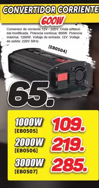 Mandatelo.com Convertidor corriente 600w oferta