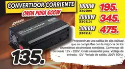 Mandatelo.com Convertidor corriente onda pura goow oferta