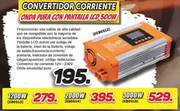 Mandatelo.com Convertidor corriente onda pura con pantalla lcd 500w oferta