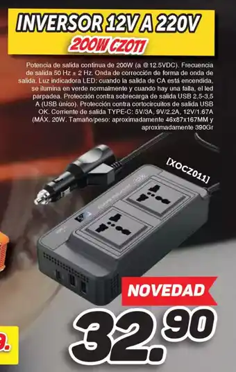 Mandatelo.com Inversor 12va 220v 200w czo11 oferta