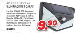Mandatelo.com Aplique led solar iluminación 3 caras oferta