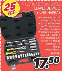 Mandatelo.com Maletín herramientas llaves de vaso y chicharras oferta