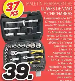 Mandatelo.com Maletín herramientas llaves de vaso y chicharras oferta