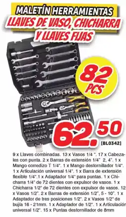 Mandatelo.com Maletín herramientas llaves de vaso chicharra vllaves fijas oferta