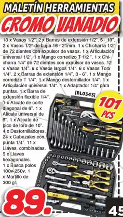 Mandatelo.com Maletín herramientas cromo vanadio oferta