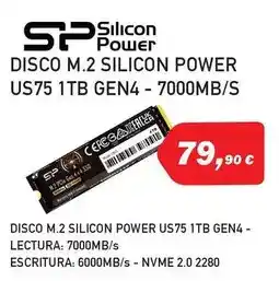Microsshop S&p - disco m.2 silicon power us75 1tb gen4 - 7000mb/s sp oferta
