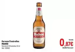Makro Mahou - cerveza 5 estrellas oferta