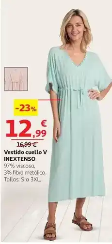 Alcampo Inextenso - vestido cuello v inextenso oferta