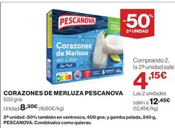 Supercor PESCANOVA Corazones de merluza oferta