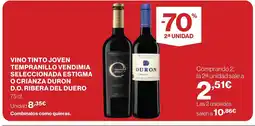 Supercor Vino tinto joven tempranillo vendimia seleccionada estigma o crianza duron oferta