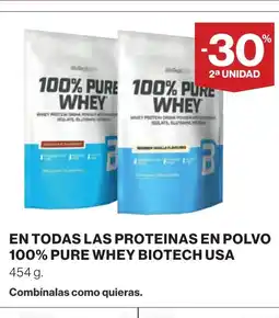 Supercor En todas las proteinas en polvo 100% pure whey biotech usa oferta