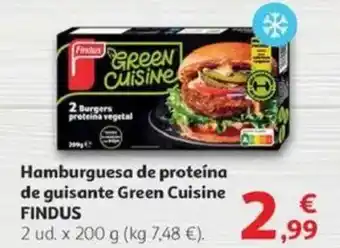 Alcampo FINDUS Hamburguesa de proteína de guisante Green Cuisine oferta