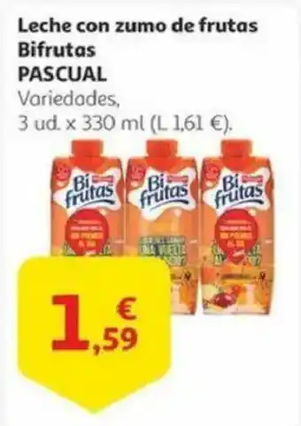 Alcampo PASCUAL Leche con zumo de frutas Bifrutas oferta