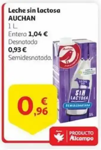 Alcampo AUCHAN Leche sin lactosa oferta