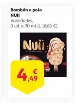 Alcampo NUII Bombón o polo oferta