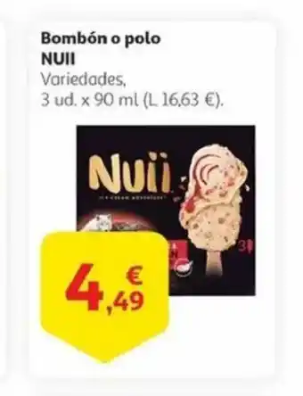 Alcampo NUII Bombón o polo oferta