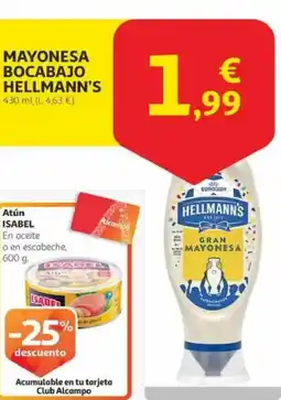 Alcampo HELLMANN'S Mayonesa bocabajo oferta